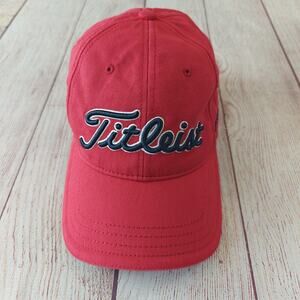 Titleist FJ Pro V1 tour embroidered cotton red golf hat